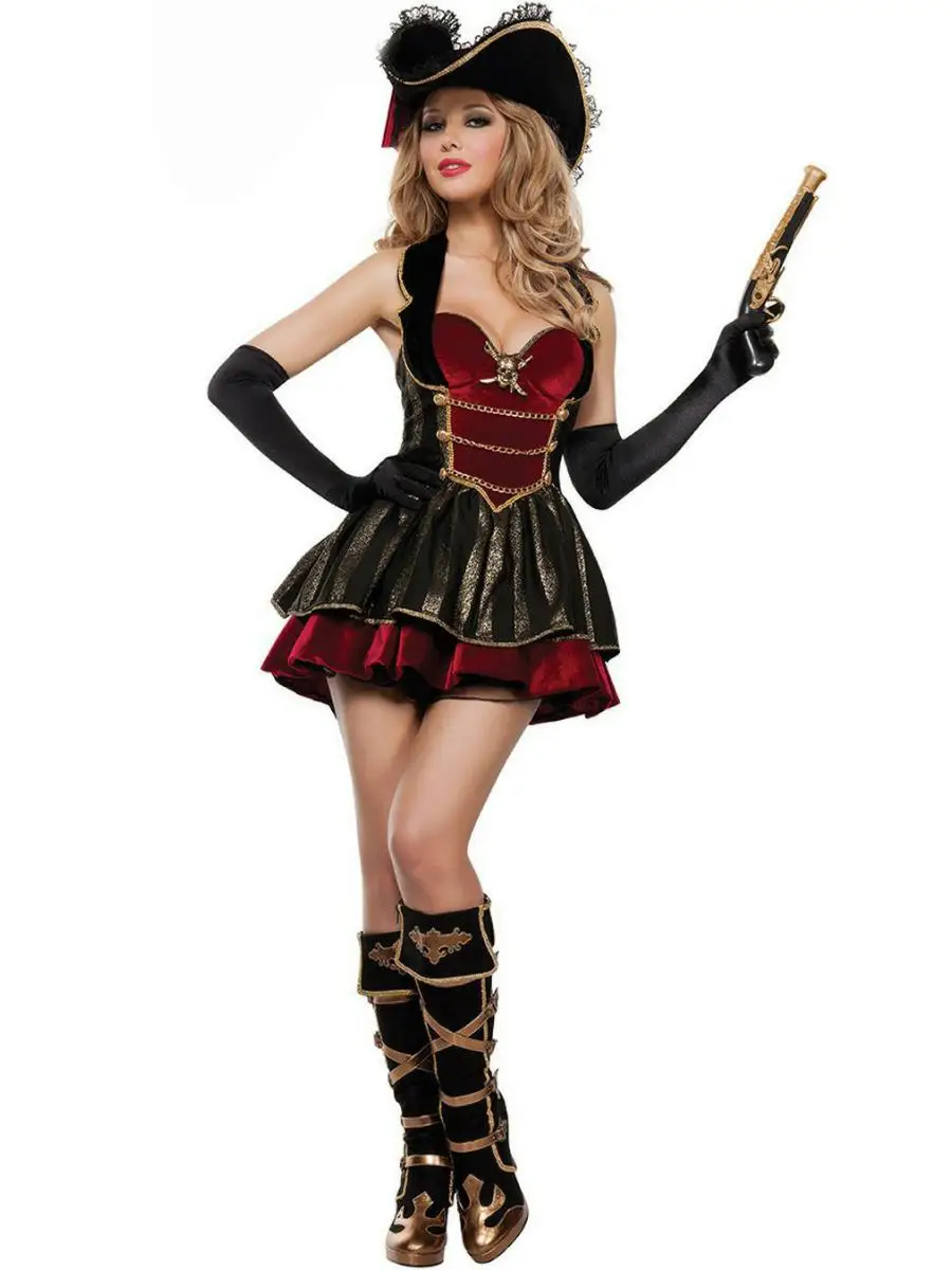 

Новый Sxl Caribbean Ja Sparrow Gothic Fem пиратский костюм на Хэллоуин, ролевое женское платье, наряд для выступления на сцене