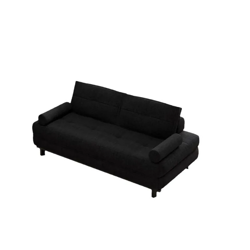 

Black leather fabric single double bed and breakfast small apartment hotel living room foldable sofa bed integrated dual-use