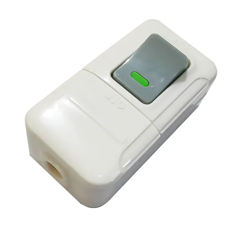 White ON OFF Push Button Switch Table Led Lights Online Midway Control Switch Cab Bedside Lamp Power Switch 10A 250V