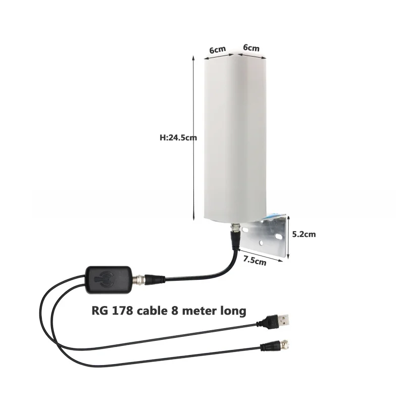 Imagem -02 - Antena de tv Digital Exterior Amplificador Atsc tv de Alta Definição 4k 1080p