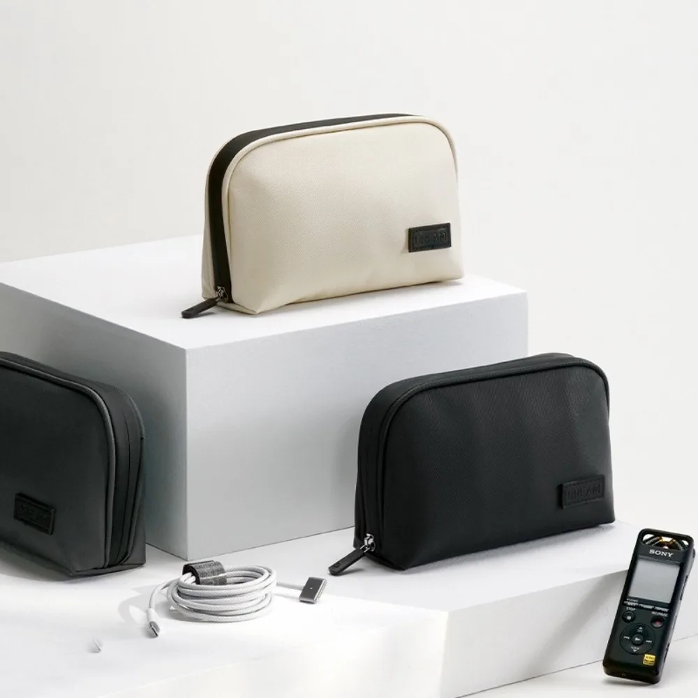 

PU Digital Organizer Bag Waterproof Multifunctional Cable Storage Bag Large Capacity Data Lines Storage Pouch