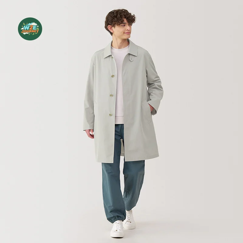 W2EJOURNEY EU US Size Luxury Quality Unisex Trench Coat Autumn Winter Water-Resistant Women Me Business Long Coat