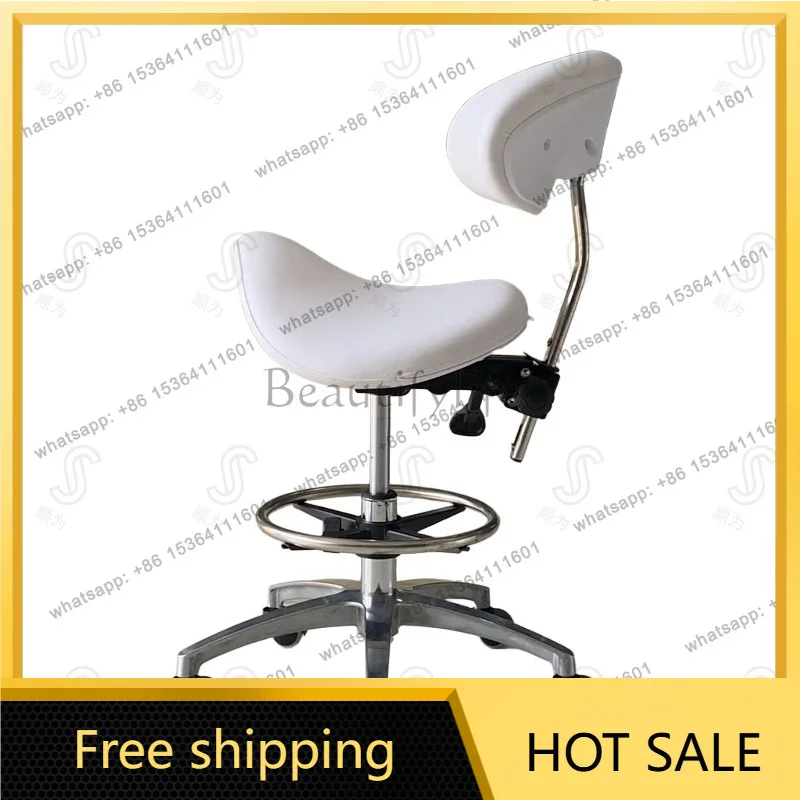 Factory Direct Sales Adjustable Roller Chair with Backrest for Beauty Salons