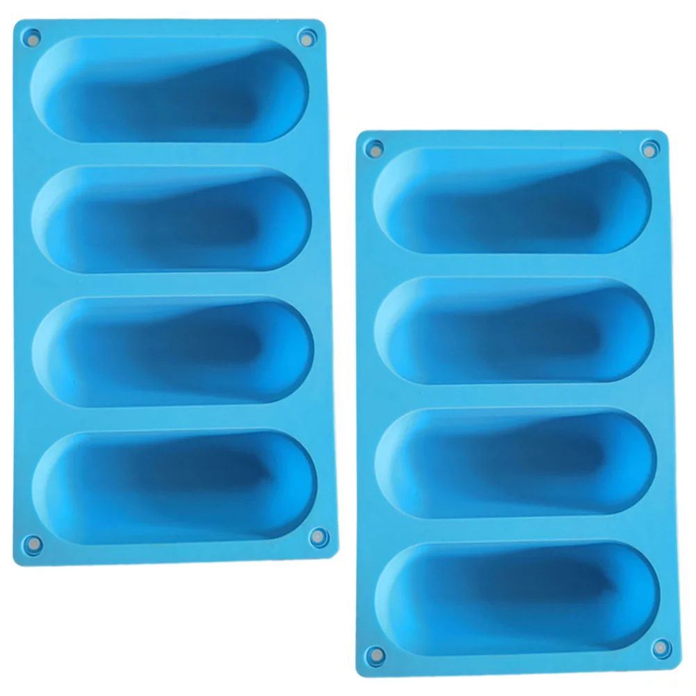 

2 Pcs Sausage Mold Silicone Hot Dog For Silica Gel DIY Molds Heat Proof Baking Pan