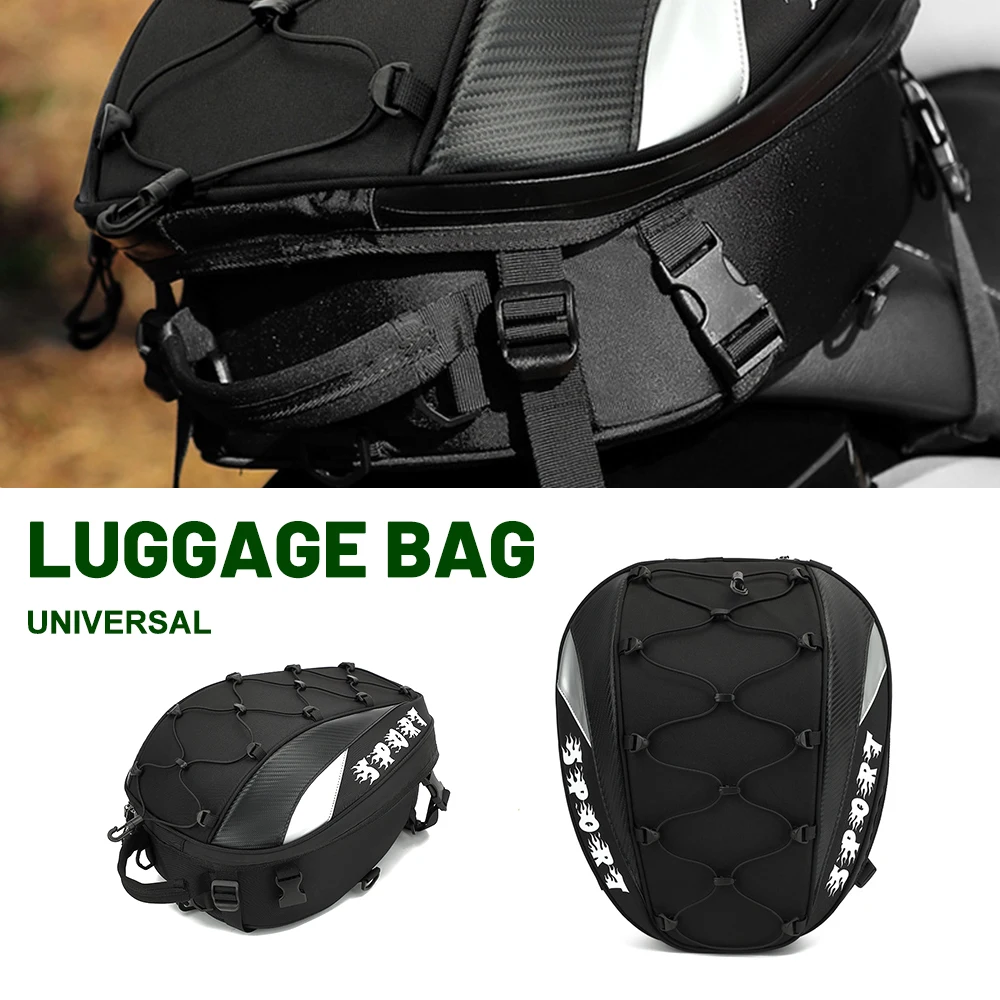 Waterproof Motorcycle Tail Bag High Capacity Multifunction Backpack Seat Bag Universal Bike Ebike Parts