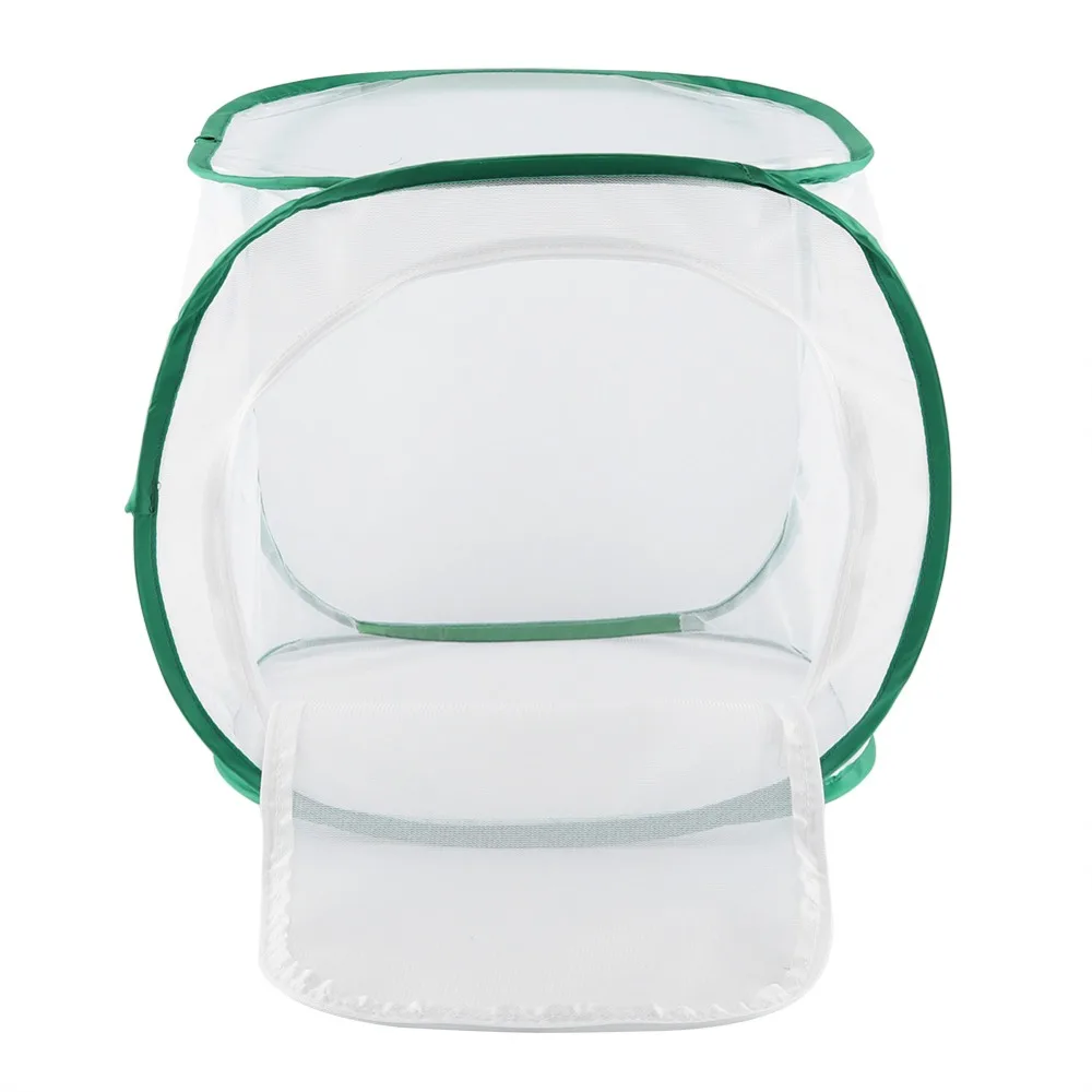 Durable Polyester Butterfly Habitat Cage Green Foldable Habitat Terrarium Portable Ventilated Pop-up Insect Cage
