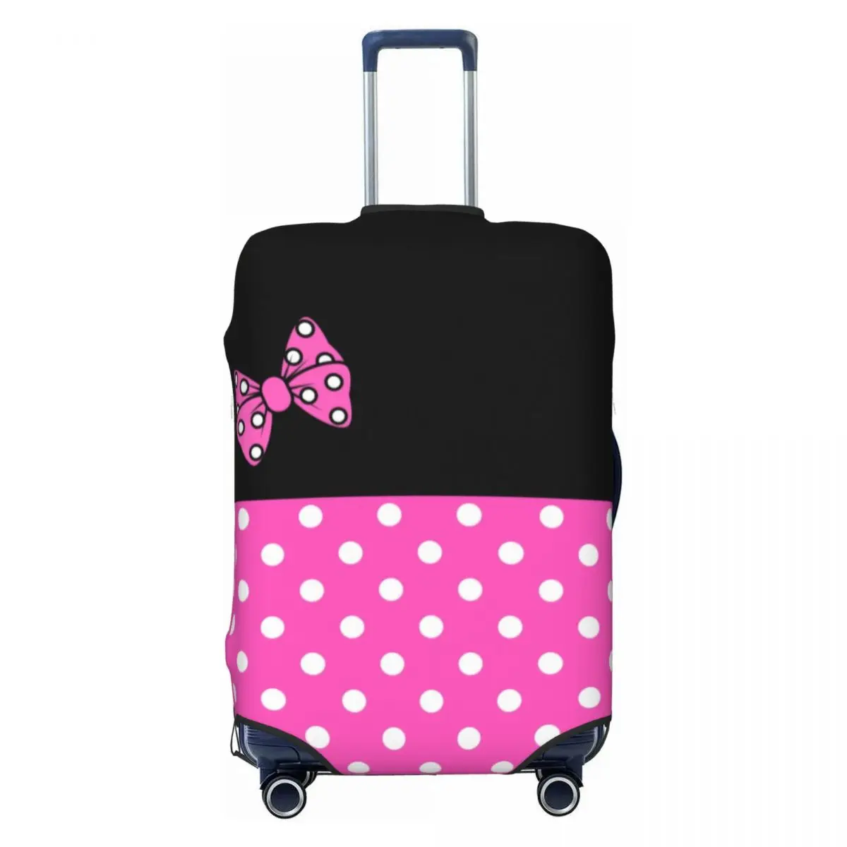 

Custom Pink M-Minnies Mouse Polkadot Anime Luggage Cover Fashion Suitcase Protector Covers Suit For 18-32 inch