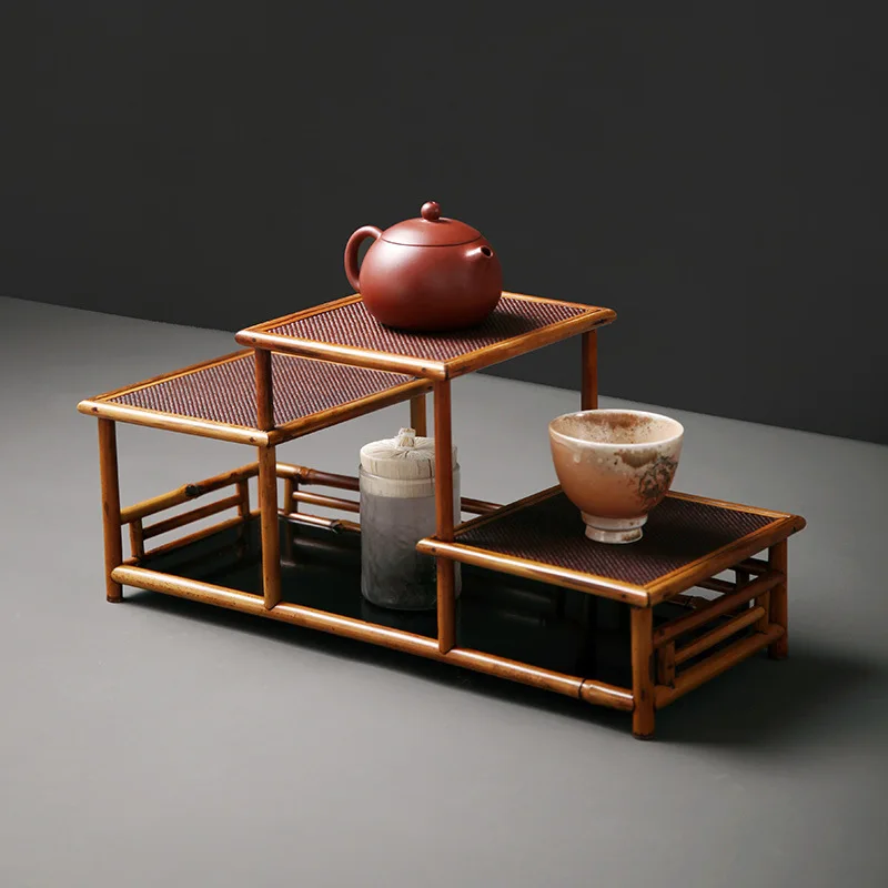 보구 랙 중국 차 창고 차 세트 보관 랙 Duobao 골동품 문화 및 놀이 유명한 다도 제로 매치
