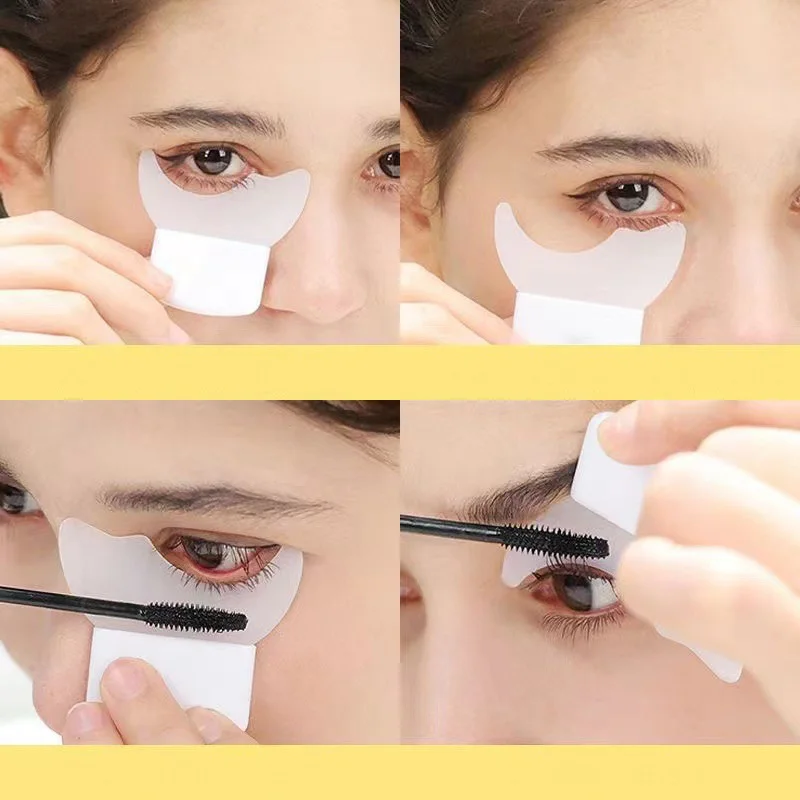 Eyeliner Template Silicone Eye Makeup Stencils Eyelash Baffle Mascara Shield Applicator Guard Pads Eyebrow Eyeliner Shaping Tool view 4
