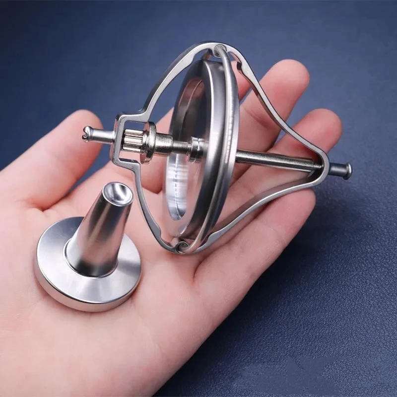 Amazing Anti-Gravity Metal Gyroscope, Fingertip Gyro for Adults Stress Relief, Balanced Mechanical Educational Puzzle Toy New