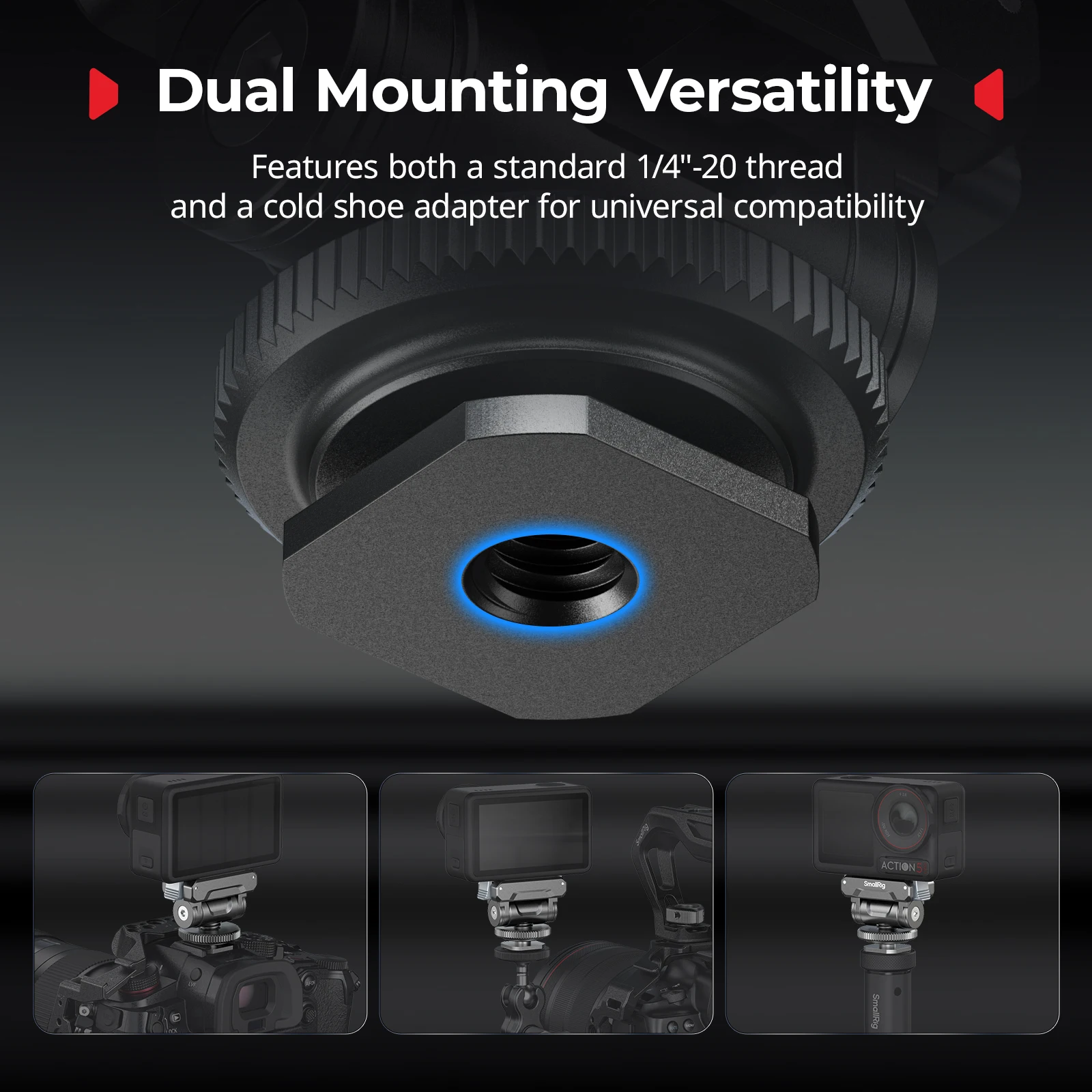 SmallRig Action Camera 5 Pro Quick Release Support, adapter mocujący do DJI Osmo Action 5 Pro / 4 / 3 -5436 — zdjęcie produktu 3
