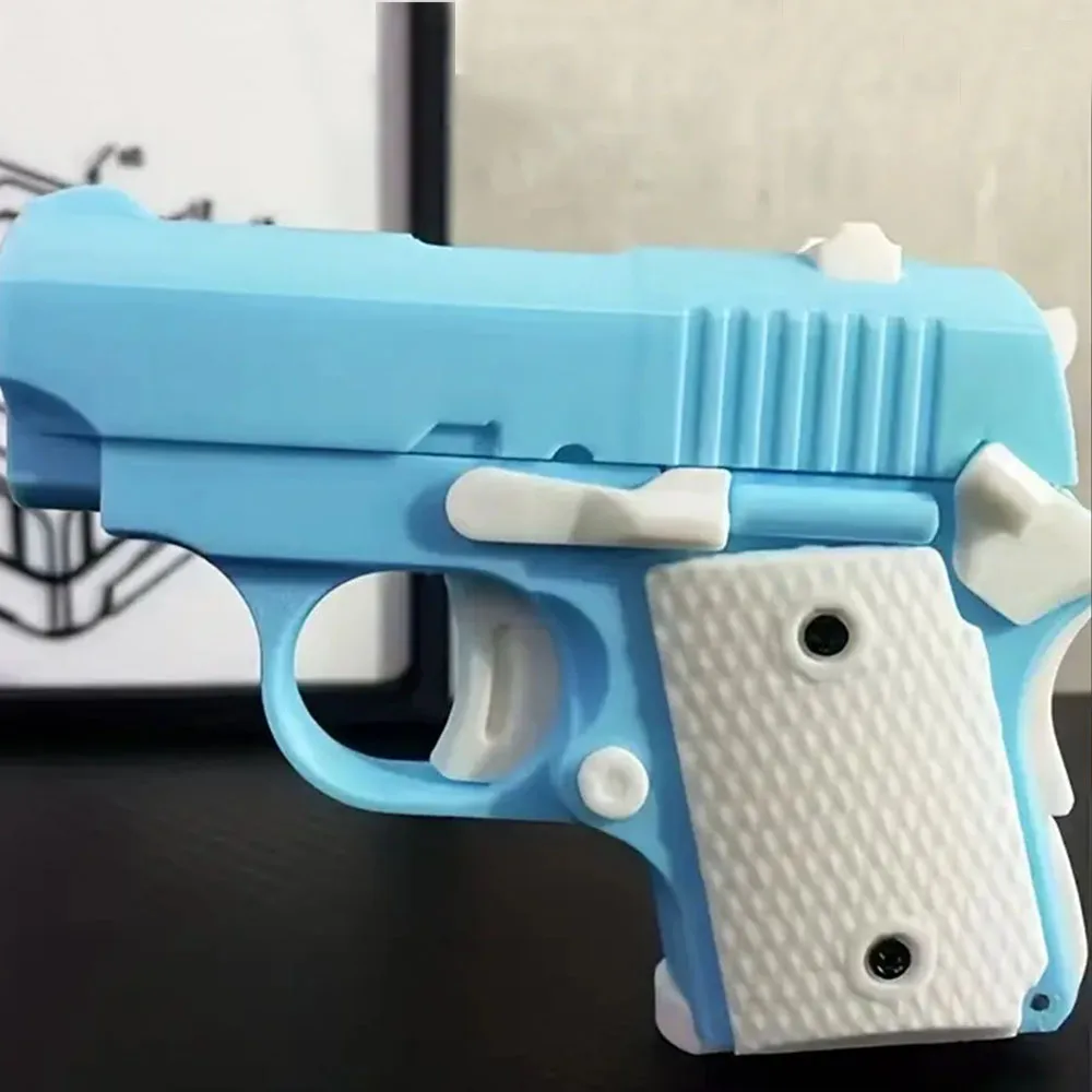 Veilig Mini 1911 Speelgoed Pistool 3d Print Fidget Speelgoed Voor Kinderen Meisjes Stress Verlichting Speelgoed Verjaardagscadeau Dropshiping