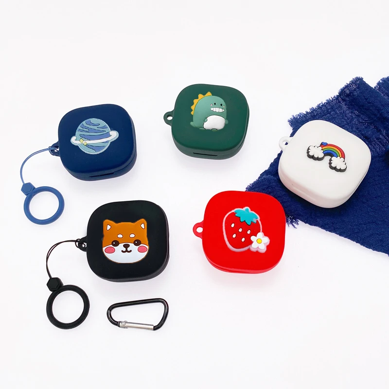 Caso dos desenhos animados para baseus wm01 mais caso anel de silicone anti-gota proteger bluetooth fone de ouvido caso wm01plus acessórios caixa fundas