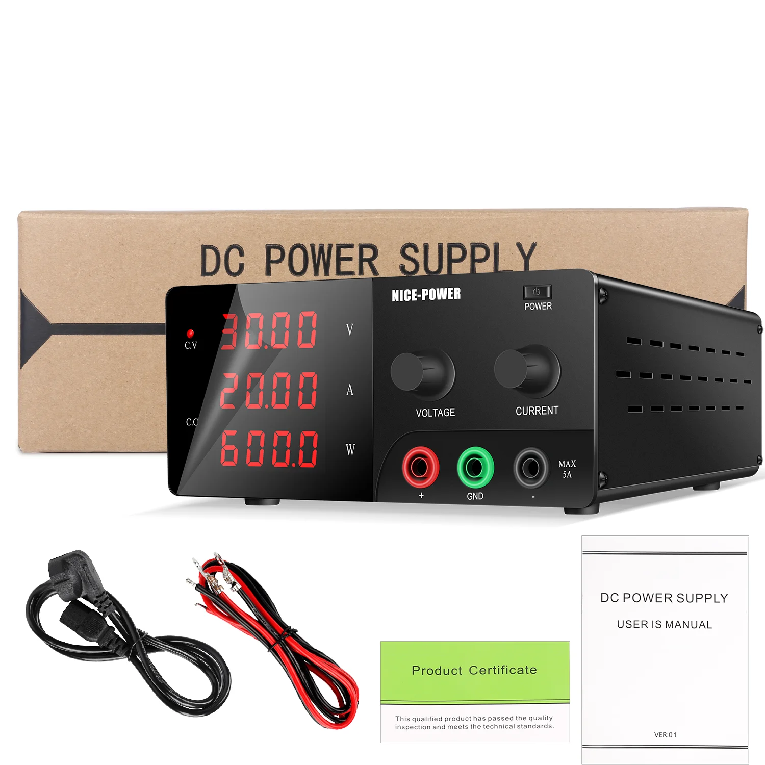 With RS485 USB 120V 10A Adjustable DC Power Supply 450W-1200W Lab Switch Laboratory Voltage Regulated Bench Power Supplies