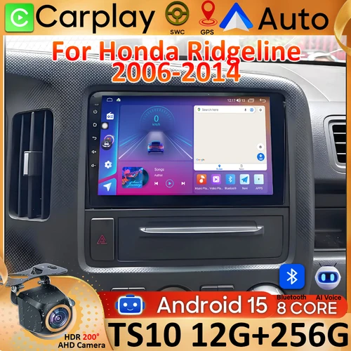 Carplay Android Auto Video para Honda Ridgeline 2006-2014 navegación GPS Estéreo Radio de coche GPS DVD 2k 4G Wifi pantalla Autoradio BT