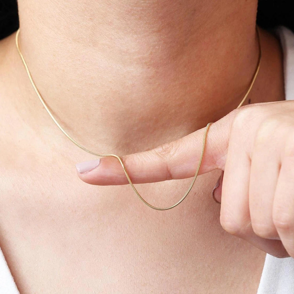 14K Gold Filled Snake Chain Necklace Tarnish Resistant Jewelry Waterproof Necklace Gift for Women