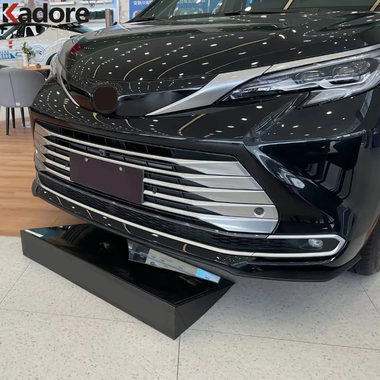 المصد الأمامي السفلي الشبكة الغطاء السفلي صب الكسوة اكسسوارات السيارات لتويوتا سيينا 2021 2022 2023 2024 2025 #2