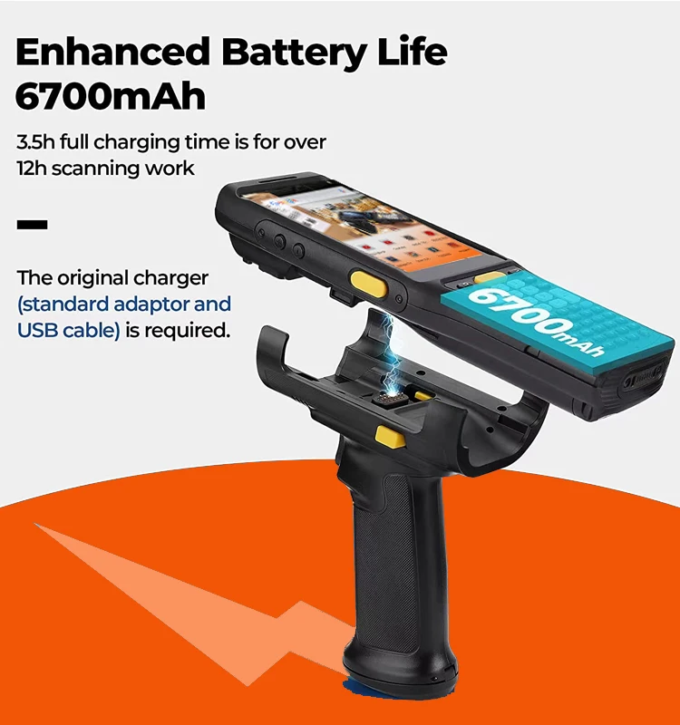 4G Pad Warehouse Rfid Biometric Fingerprint Android 13 2D Bar Code Industrial Handheld Mobile Terminal Handheld Android Terminal