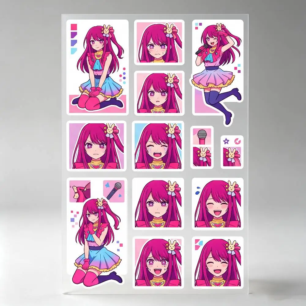Oshi No Ko Stickers Auto Body Bumper Windows Motorcycle Laptop Walls Vinyl Decal Car Tuning Accessories