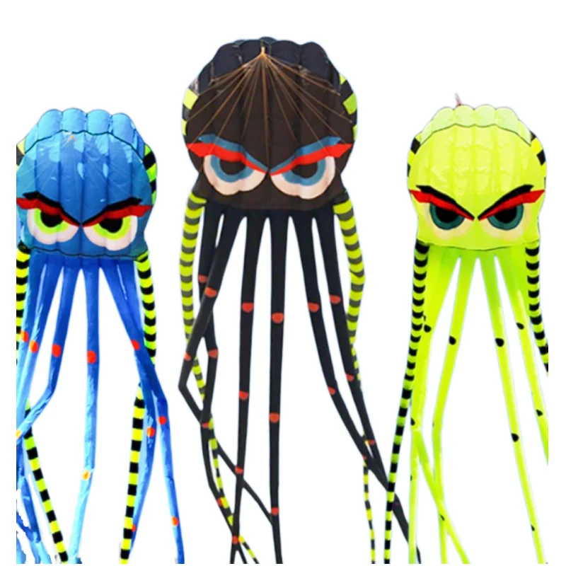 8-meter Three-dimensional Large Octopus Four Colors Soft Adult Outdoor Kite Waterproof and Tear Resistant Nylon Material