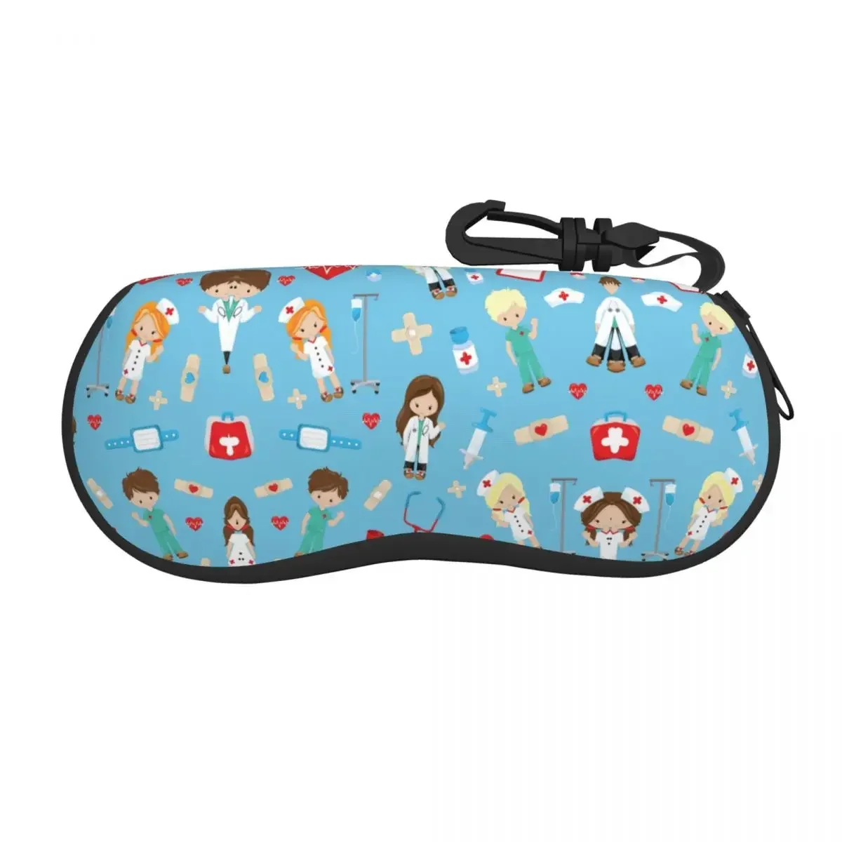 Pattern Nursing School Eyeglass Glasses Case Men Women Soft Nurse Sunglasses Protective Pouch