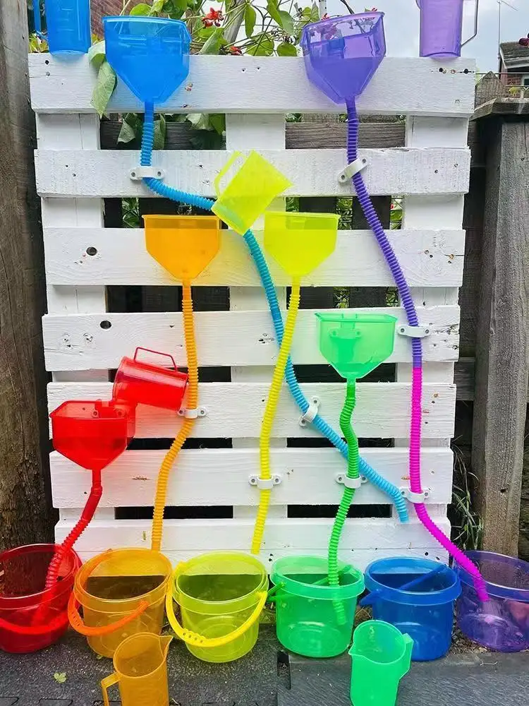 Zabawki Kreatywne Szkoła DIY Ściana Wodna Zabawa Dziecięca Rurka Pop Ogrodowa Teleskopowe Rury Wodne Antystresowa Zabawka Fidget 1.9/2.9/4.5cm 20 szt.