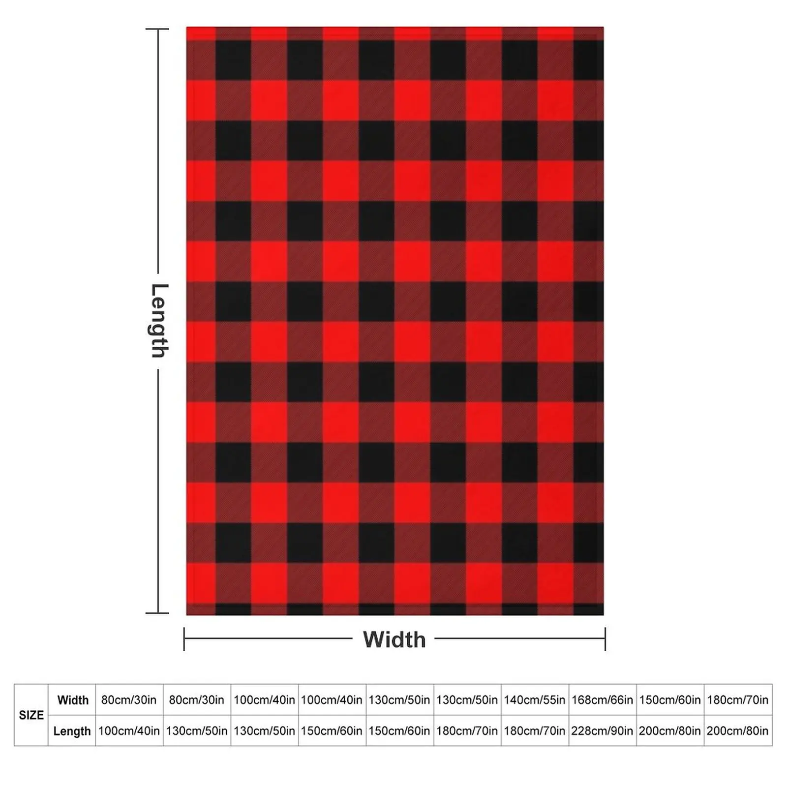 Classic Dark Red and Black Lumberjack Buffalo Plaid Fabric Throw Blanket Thins Moving Sofa Comforter Custom Blankets