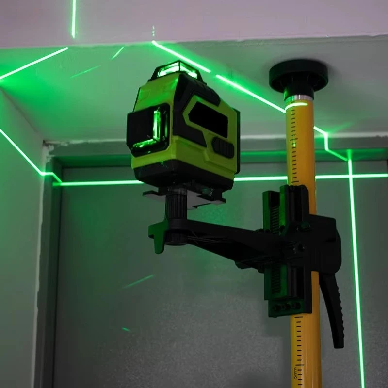 4.2M Laser Level Rod Height Adjustable Telescopic Rod Aluminum Tripod Bracket Lifting Support Rod Extension Bracket Laser Level
