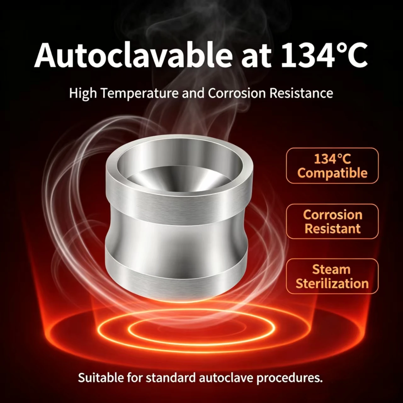 1Pcs Dental Stainless Steel Bone Meal Mixing Bowl Dentistry Implant Instrument Bone Powder Cup Thermostability Dentist Lab Tools