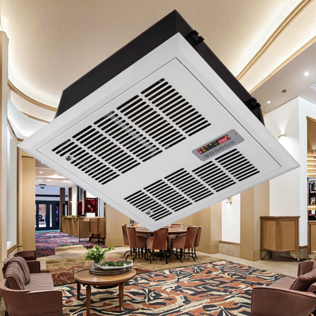 جزيئات السجائر للمبنى المركزي لتنقية الهواء في مكتب الفندق مع فلتر ESP الكهروستاتيكي يزيل دخان الغبار #2