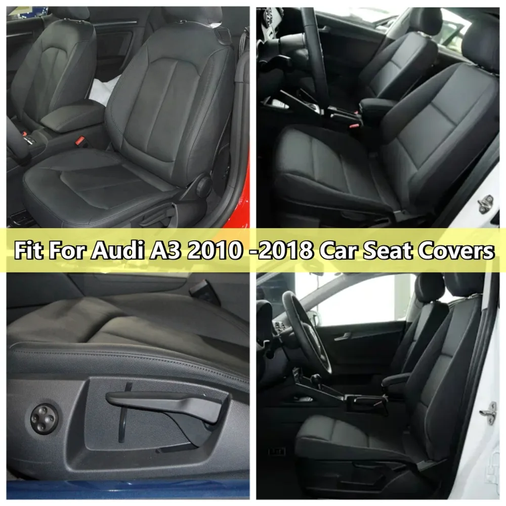 Чехлы для сидений из веганской кожи на 5 мест, подходят для Audi A3 2010, 2014, 2015, 2016-2018 годов, защитные аксессуары для 5 передних сидений.