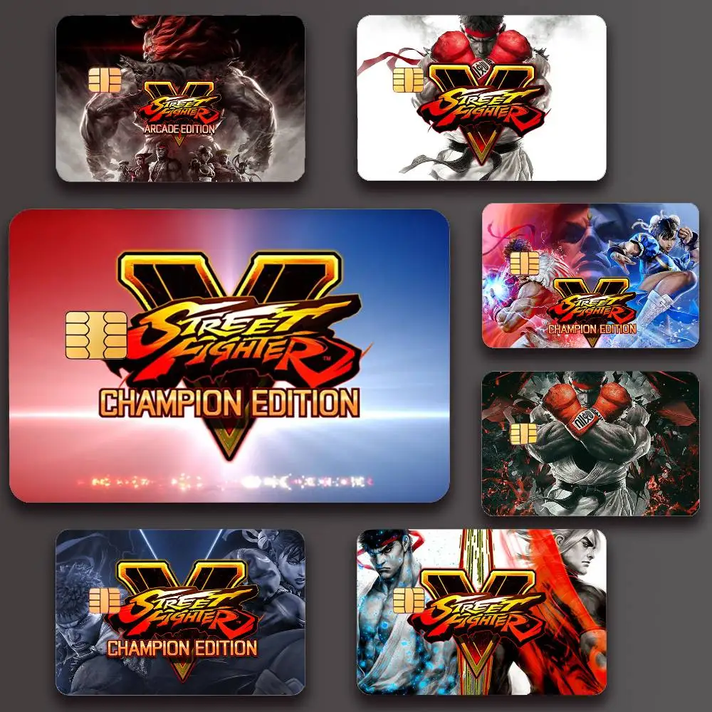 Game S-STREET F-FIGHTER K Poster Credit Skin Cover Card Stickers 4PCS Film Bus Pass Front Decoration Bank Debit Waterproof