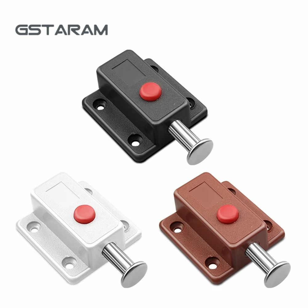 10PCS/LOT Plastic latch with cover Furniture cabinet door accessories Automatic spring lock furniture hardware for cabinet