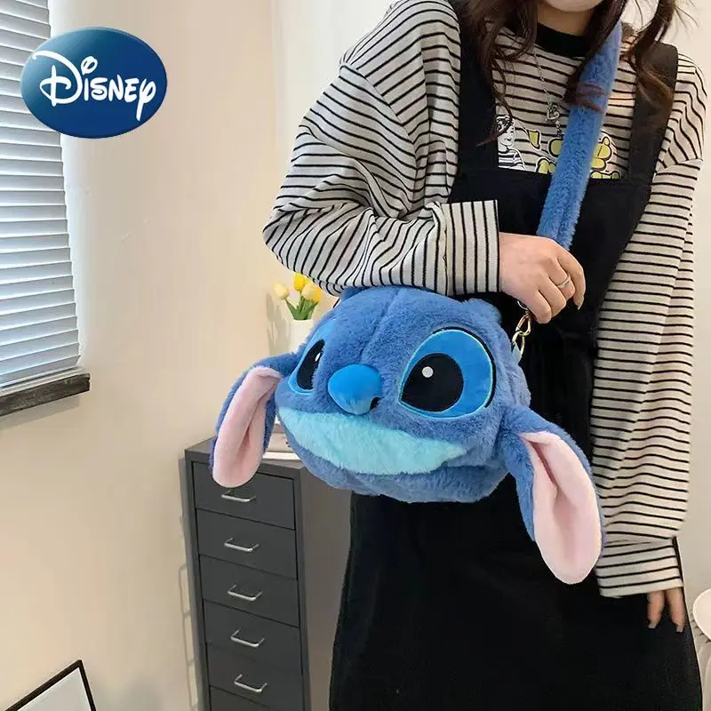 

Disney Cartoon Plush Shoulder Bag Stitch Winnie The Pooh Handbag Shoulder Bag for Girls Boys Children Cute Popular Style 2022
