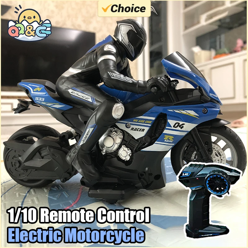 1/10  Electric Motorcycle RC Cars Scale High Speed Racing Ducati 4 Channels Remote Control Distance 35 Meters Off-Road Model