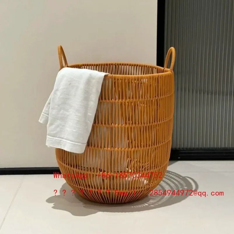 Imitation Vine Dirty Clothes Basket Vine Weaving Dirty Clothes Storage Basket Dirty Home Clothes Basket