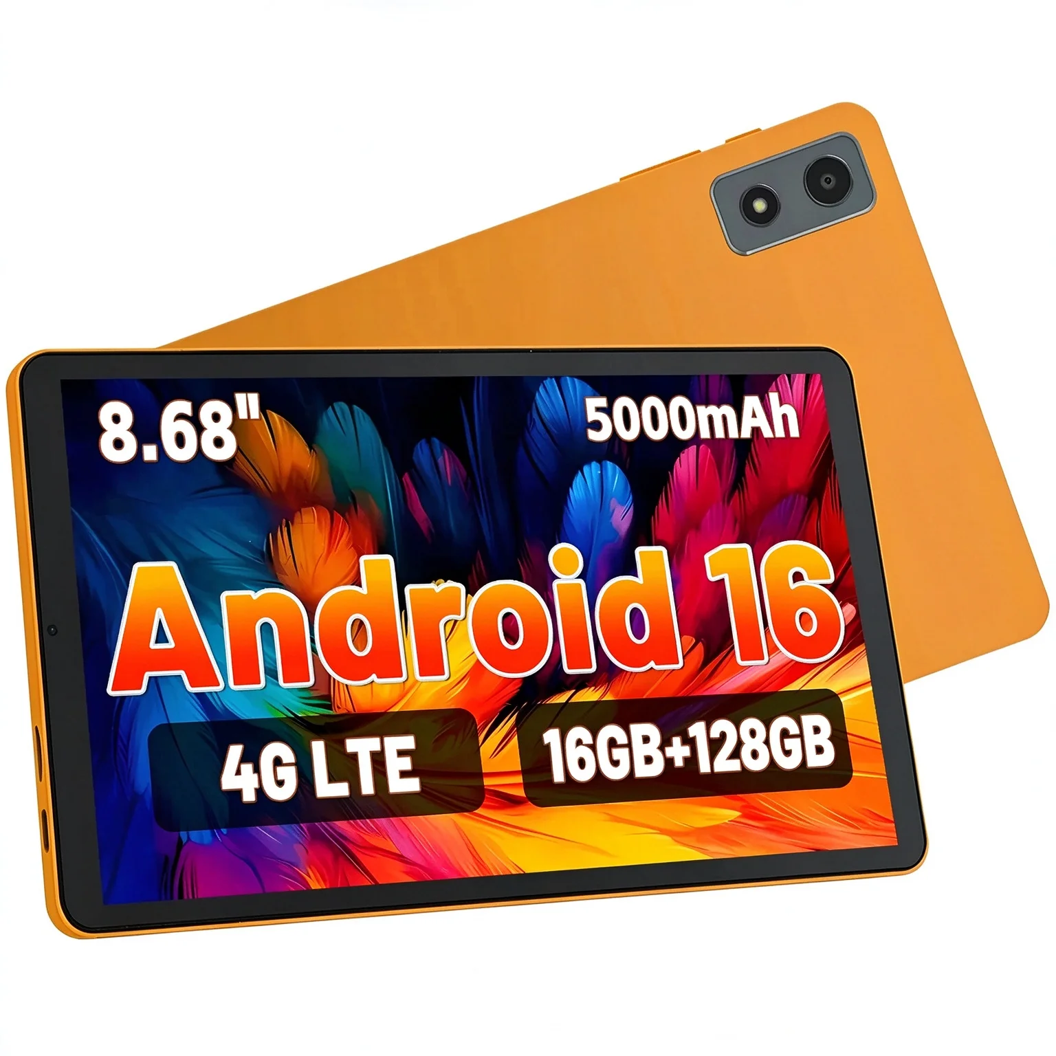 ANRY 8 7 Inch 4G LTE Android 16 Tablet SIM 16GB RAM 128GB ROM 5000mAh Uniso T616 Octa Core Widevine L1 5G WiFi NEW 2026 Tablet
