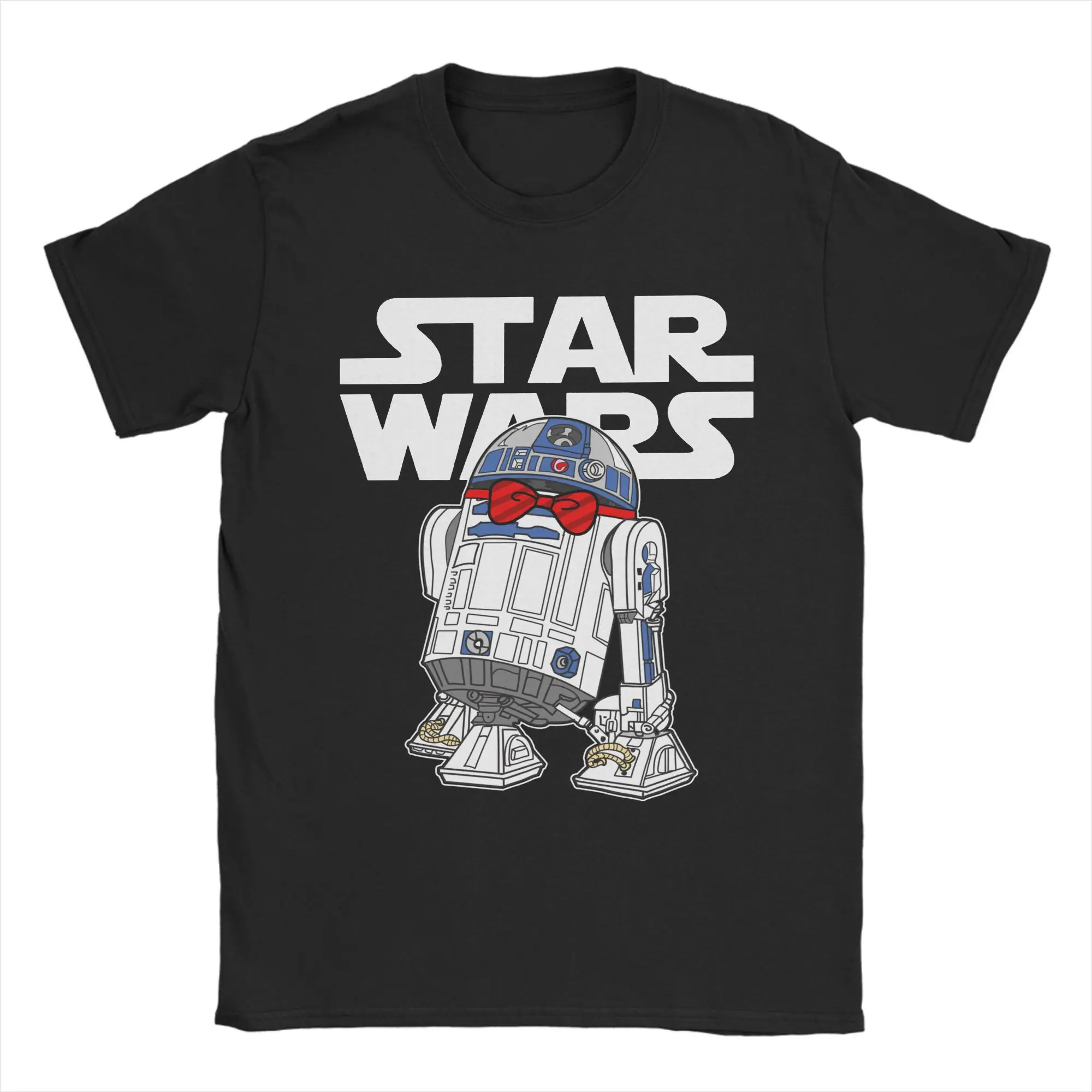 

Футболка Stars Wars R2-D2, мужские хлопковые топы, повседневная футболка с круглым вырезом и коротким рукавом