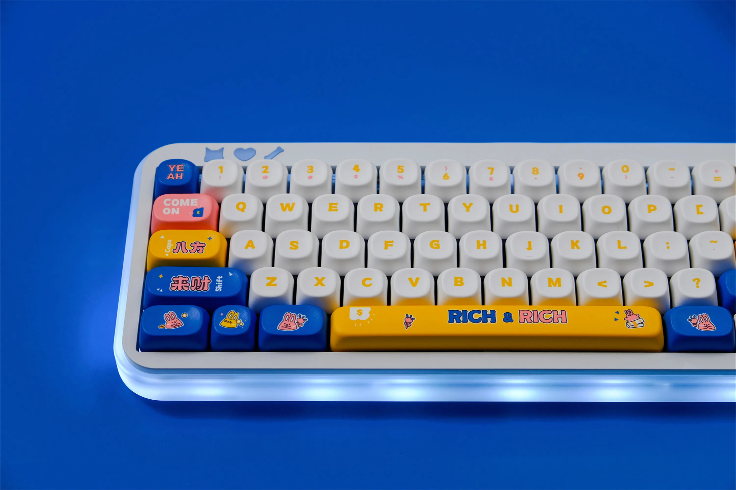 أغطية مفاتيح Money RICH 126 مفتاح PBT مادة MOA XOA لمفتاح CHERRY MX 61/64/68/75/84/87/96/98/104 لوحة المفاتيح الميكانيكية #4