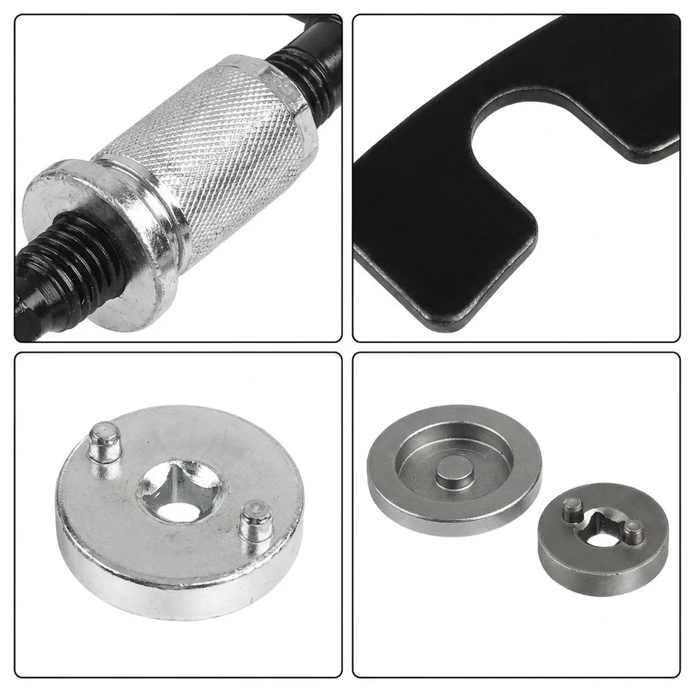5-Pc Brake Caliper Piston Compressor Tool Set Designed for Compatibility with Most Collet Style Brake Rotor Applications