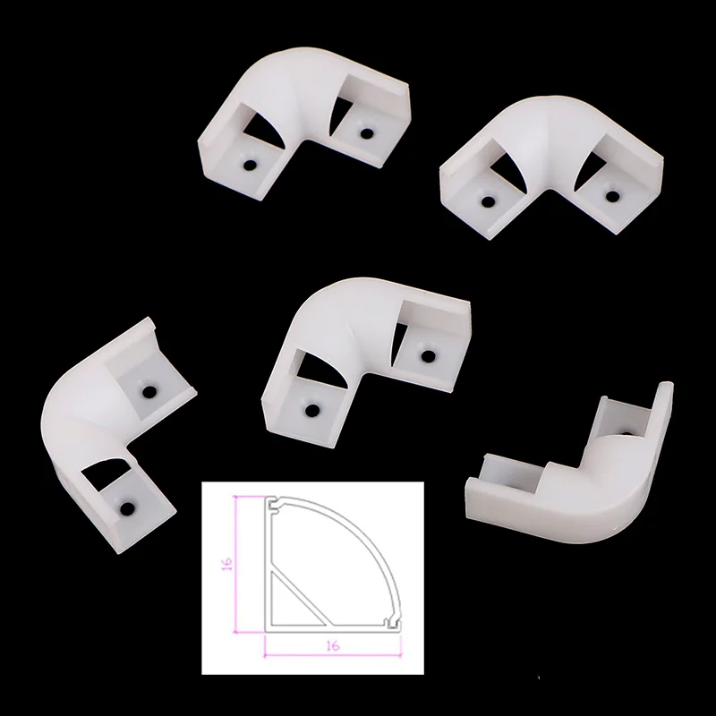 5PCS Environmentally Plastic 90 Degree Corner Connector Led Corner Profile Link 16*16mm Profile Joint〔YY32〕