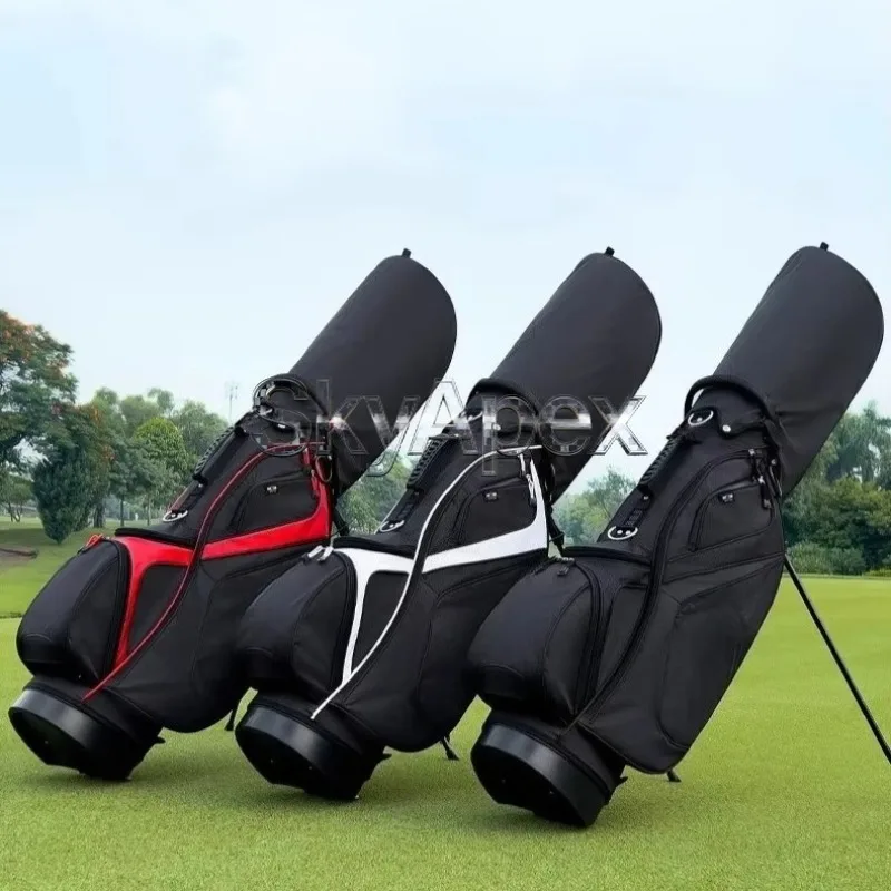 Lightweight Golf Stand Bag Stable Tripod Support Frame Multi Storage Pockets Comfort Shoulder Strap Golf Course Daily Practice