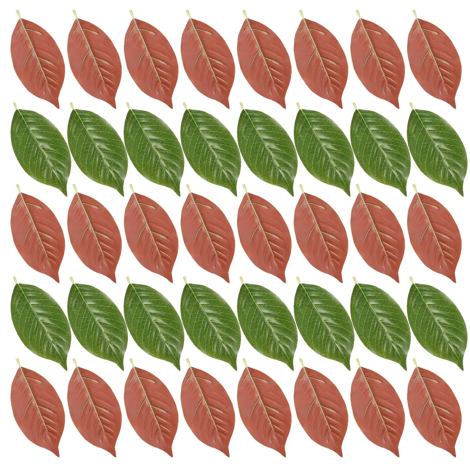 

50 Pcs Artificial Magnolia Leaf Decorative Fake Green Leaves Faux Plants Indoor