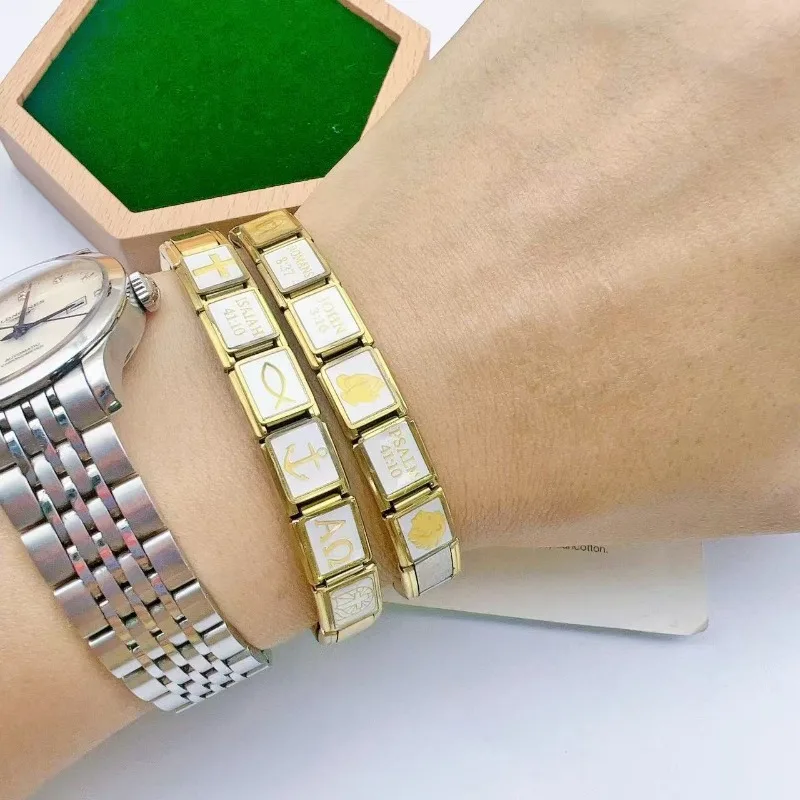 سوار سحر إيطالي من الفولاذ المقاوم للصدأ بتصميم السيد المسيح الجديد 2025 برابط 9 ملم هدايا مجوهرات للرجال والنساء يدوي الصنع - 4