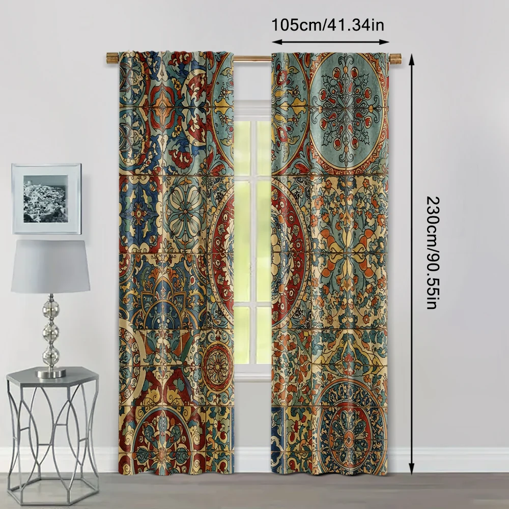 2 шт., оконные шторы, разноцветные цветы, защищающие конфиденциальность, праздничный декор стен, подходящий для сезонных украшений