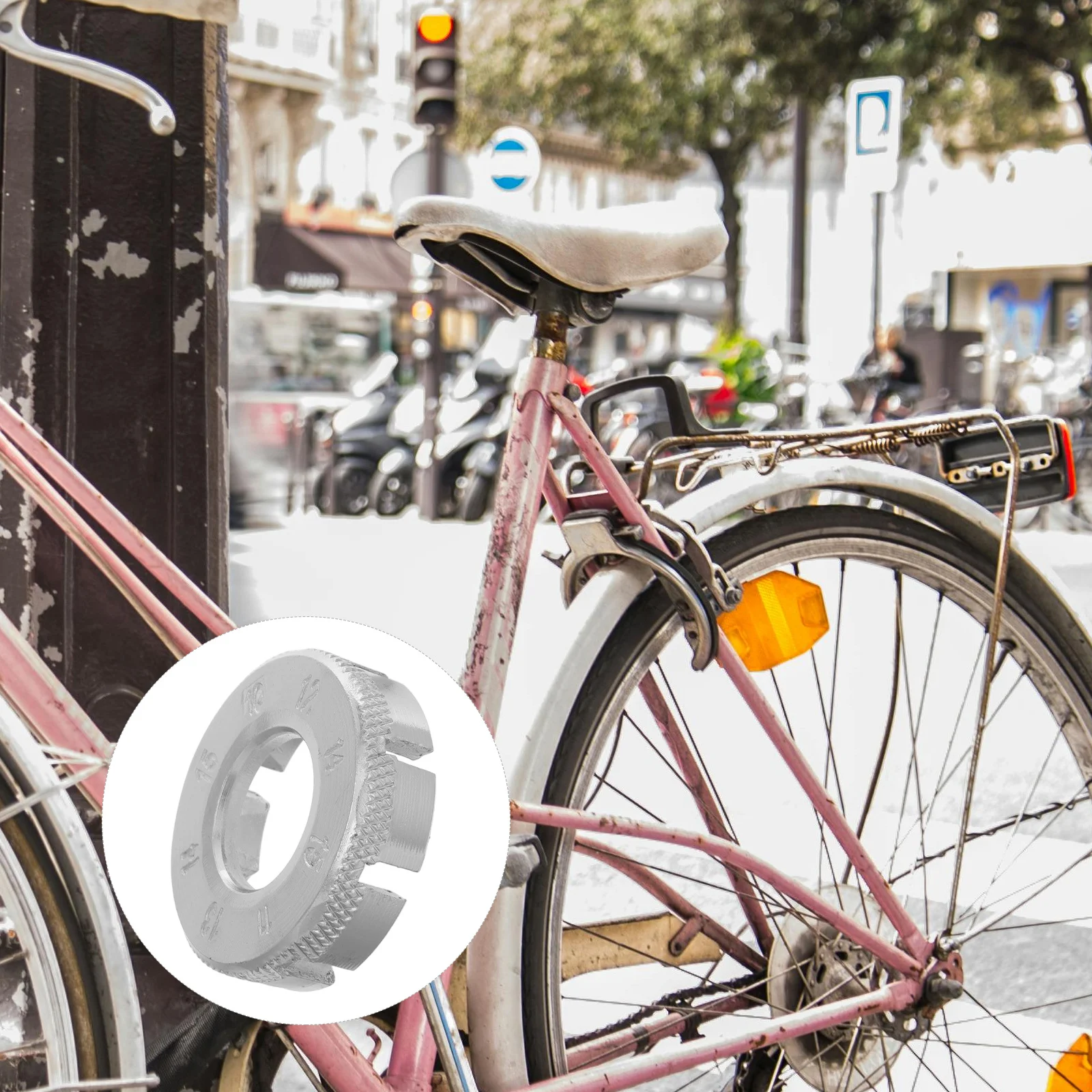 

Bike Bicycle Wheel Spoke Wrench Adjustable Tool Mountain Bike Spoke Tension Adjustment Precise Wheel Truing Wrench