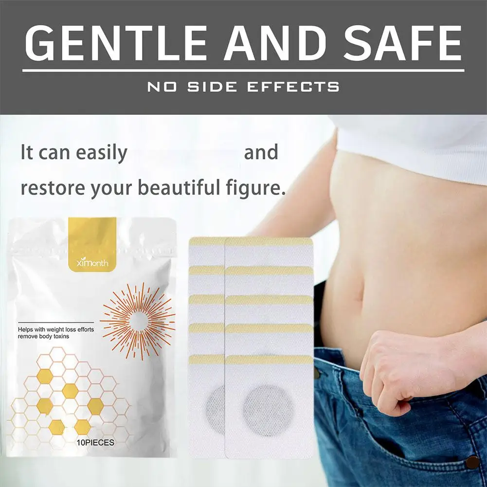 10PCS Bee Lymphatic Slimming Patch Expectorant Defecation Slimming Detoxification Detumescence Fat Burning Slimming Patch