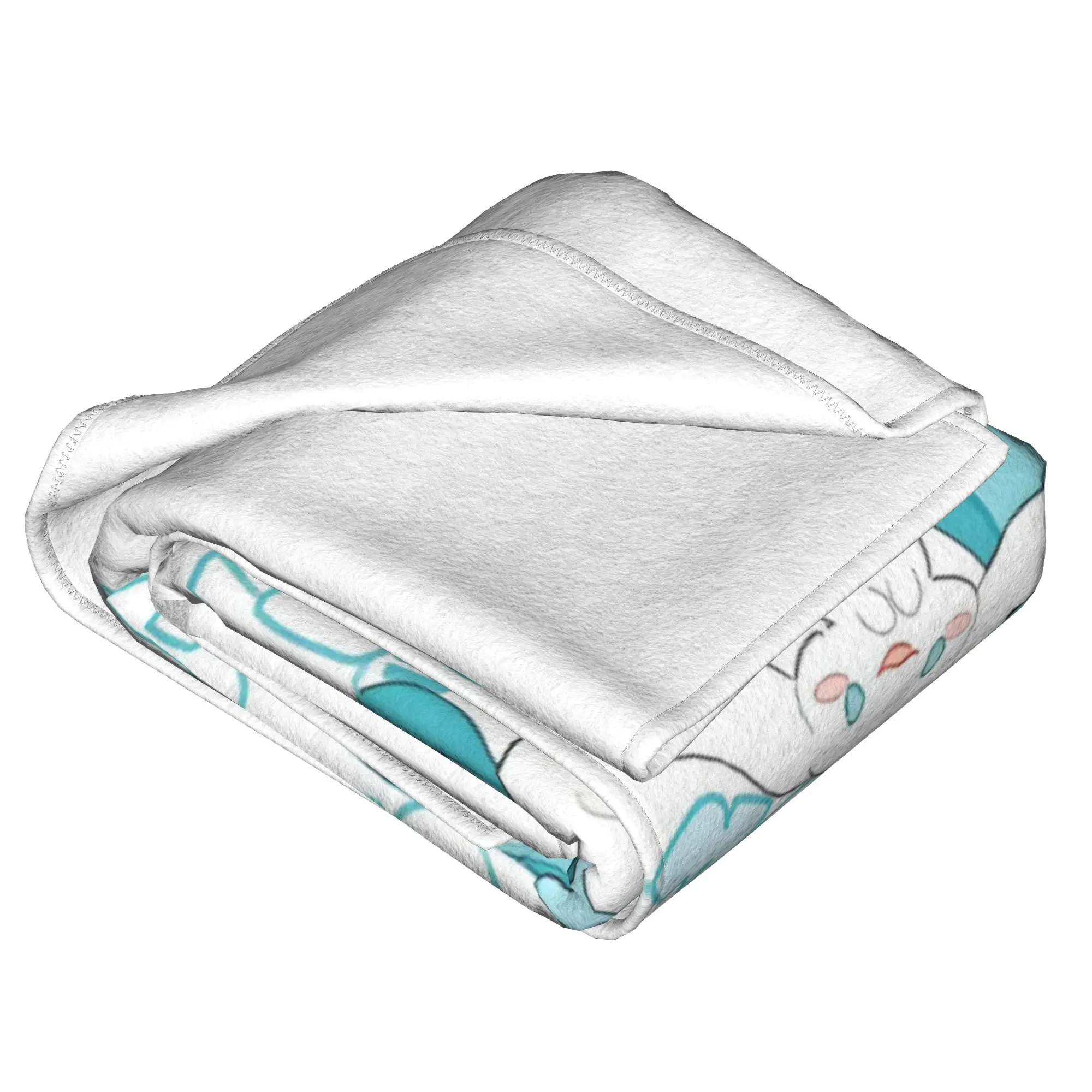 Hatsune Miku Anime  Fleece Throw Blankets Vocaloid Girl Blanket for Home Office Super Soft Bedding Throws
