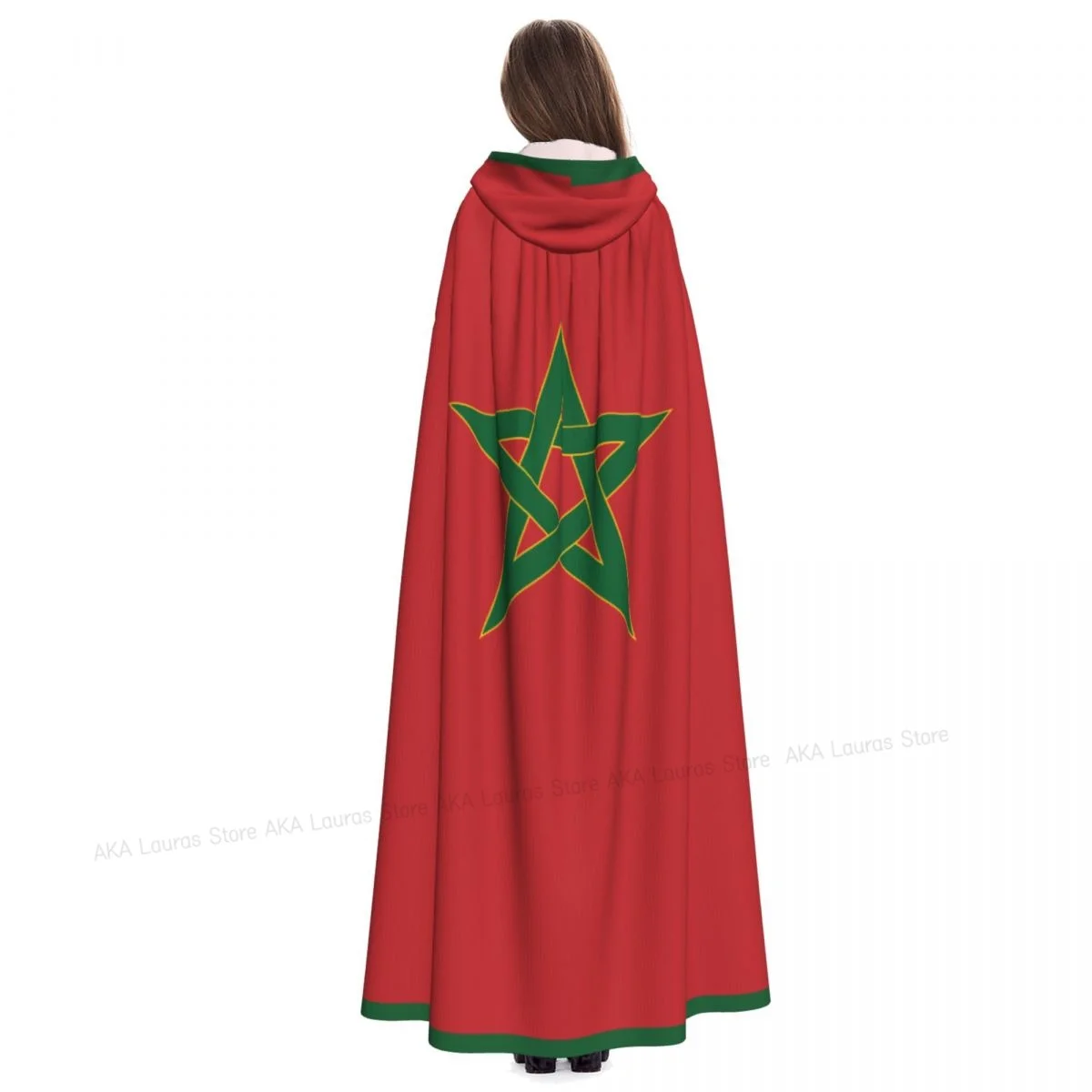 الكبار مصاص دماء كيب مقنعين رداء هالوين المغرب عباءة كامل طول تأثيري #3