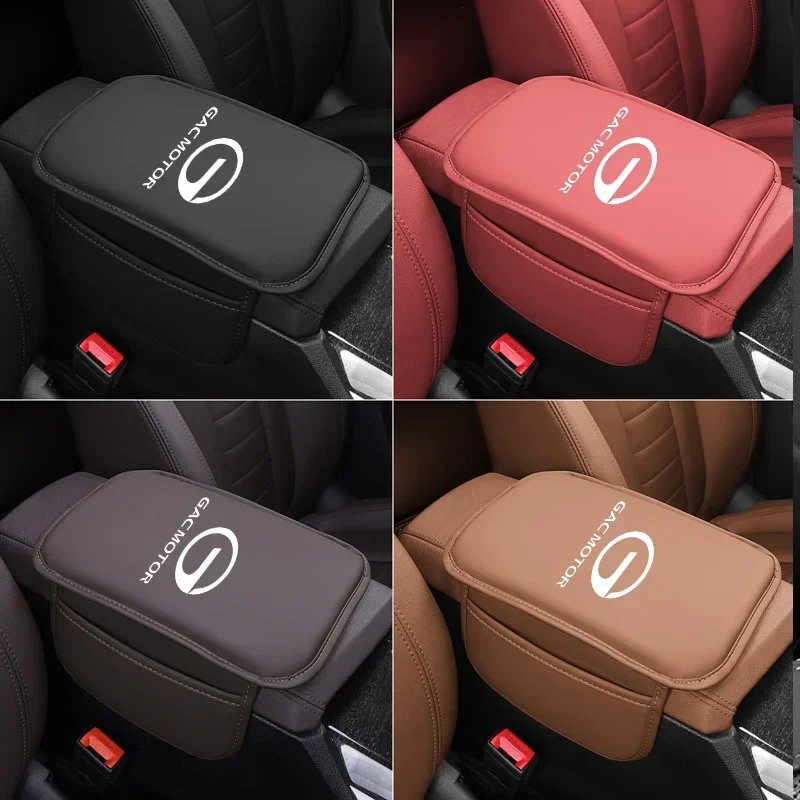 Car Armrest Box Height Pad Leather Armrest Cushion with Pocket Central Elbow Support For GAC trumpchi gs4 gs8 Ga8 Gm8 M8 AION